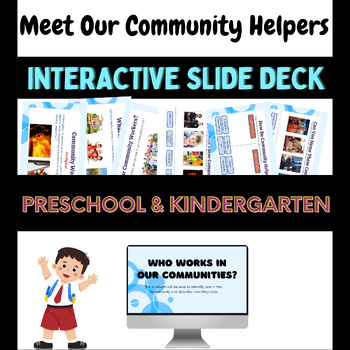 Preview of Meet Our Community Helpers! Engaging Slides for Preschool & Kindergarten