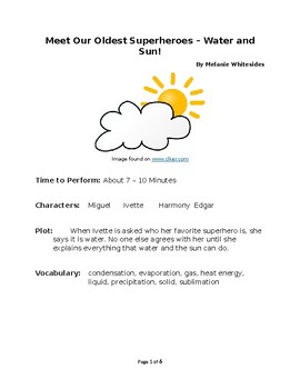 Preview of Meet Our Oldest Living Superheroes - Water and Sun! (All About the Water Cycle)