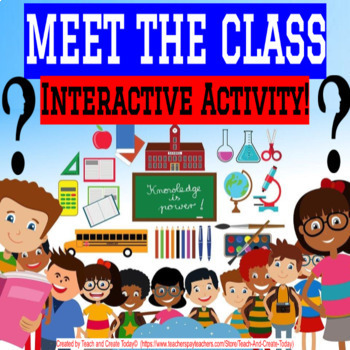 Preview of Meet The Class  All About Us Icebreaker Digital Resource Back to School
