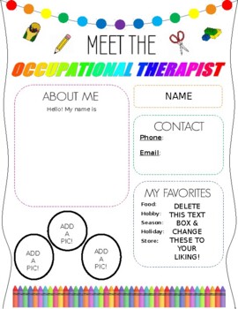 Preview of Meet The Occupational Therapist