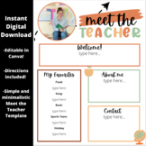 Meet The Teacher| Back to School| Editable Template| Edita