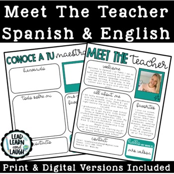 Preview of Meet The Teacher (Conoce A Tu Maestro(a)) - Distance Learning