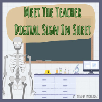 Preview of Meet The Teacher Digital Sign In