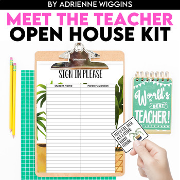 Preview of Meet The Teacher, Back to School Open House Kit, Editable Plants Theme