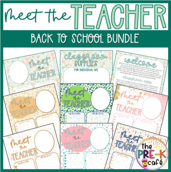 Preview of Meet The Teacher Editable Bundle | Stationery | Back to School | welcome letter