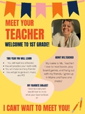 Meet The Teacher - Editable Canva Template - Easy to Edit!