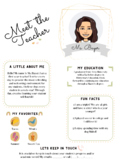 Meet The Teacher Editable Template