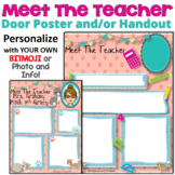 Meet The Teacher Editable Template Door Poster BACK TO SCHOOL