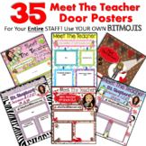 Meet The Teacher Editable Templates Bitmoji Door Posters  