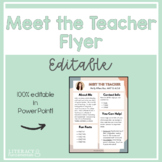 Meet The Teacher Flyer | Editable
