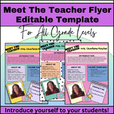 Meet The Teacher Flyer Editable Digital Template