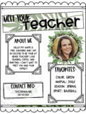Meet The Teacher (Greenery/Plants)