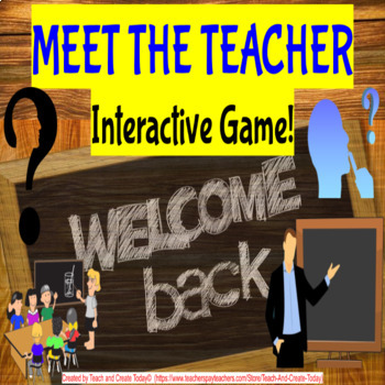 Preview of Meet The Teacher Icebreaker The Get To Know Your Teacher Interactive Game