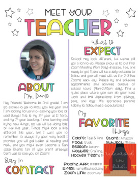 Preview of Meet The Teacher Letter