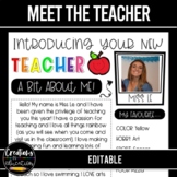 Meet The Teacher Newsletter EDITABLE Template