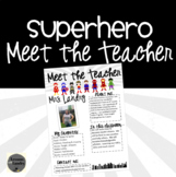 Meet The Teacher Newsletter Superhero