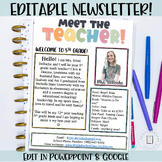 Meet The Teacher Newsletter Template | EDITABLE |  Google Slides