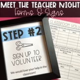 Meet The Teacher Night Forms