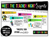 Meet The Teacher Night Signs