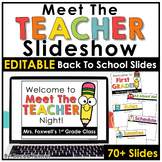 Meet The Teacher Night Slideshow | Editable Slides For Bac