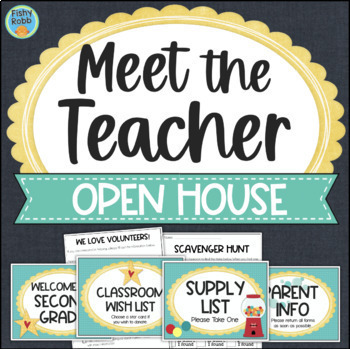 Preview of Meet The Teacher Night Open House Back to School Forms Stations Signs Activities
