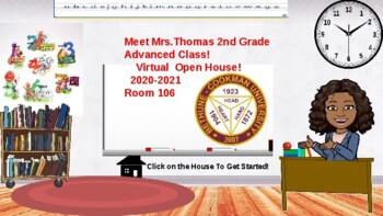 Preview of Meet The Teacher Open House Powerpoint Bitmoji Graphics