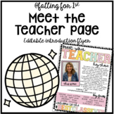Meet The Teacher Page // PATCHY PASTELS // EDITABLE