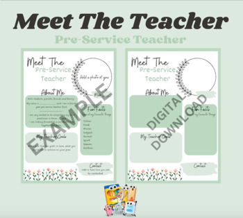 Preview of Meet The Teacher - Pre-Service Teacher