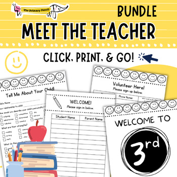 Preview of Meet The Teacher Resource Bundle | Open House | Back To School