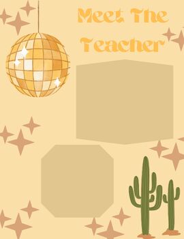 Preview of Meet The Teacher Template