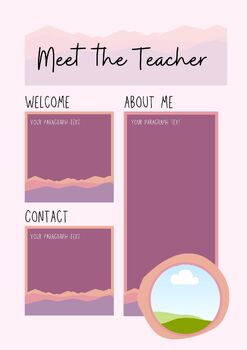 Meet The Teacher Template *EDITABLE* Mountain Theme by Shelby M | TPT