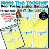 Meet The Teacher Template Editable Door Poster  BACK TO SCHOOL