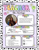 Meet The Teacher Template | Editable Retro Boho Colorful