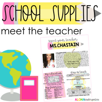 Preview of Meet The Teacher - Welcome Letter: Back to School