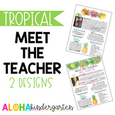 Meet The Teacher | Welcome Letter | TROPICAL | 2 Designs