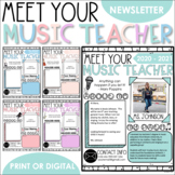 Meet Your Music Teacher - Meet the Teacher Editable Template