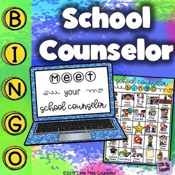 Preview of Meet Your School Counselor Bingo & Editable PowerPoint Lesson