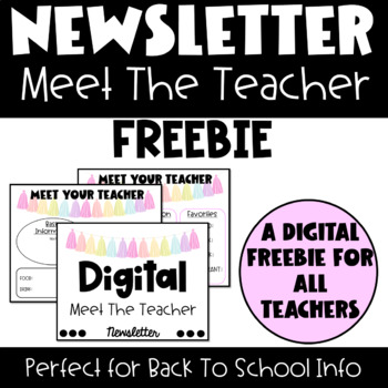 Preview of Meet Your Teacher- Editable Newsletter