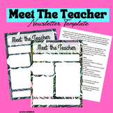 Meet Your Teacher - Editable Newsletter Template - Floral