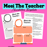 Meet Your Teacher - Editable Newsletter Template - Orange 