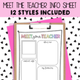 Meet Your Teacher Info Sheet