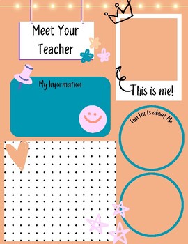Preview of Meet Your Teacher Template