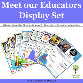 Preview of Meet our Educator/ Teacher Display Set