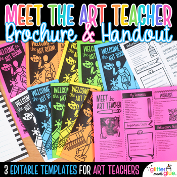 Preview of Meet the Art Teacher Night Editable Template for Open House & Back to School