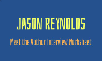 Meet Author Jason Reynolds