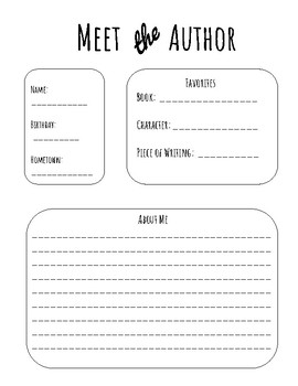 Meet the Author Template by Anh Delos Reyes TPT