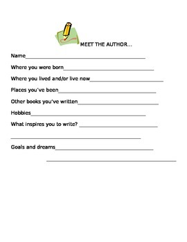 Preview of Meet the Author template