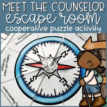 Preview of Meet the Counselor Escape Room Back to School Activity Lesson