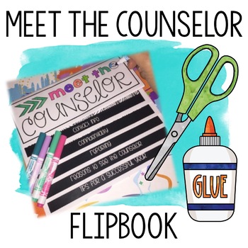 Preview of Meet the Counselor Flipbook editable