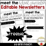 Meet the Counselor Editable Newsletter FREEBIE